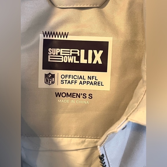 Women's Authentic NFL Super Bowl LIX Staff All-Weather Beige Jacket Sz. S  NWOT - Picture 9 of 13